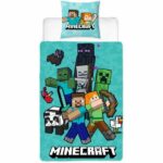 Set letto - MINECRAFT - Microfibra - 1 copripiumino 140 x 200 cm + 1 federa 63 x 63 cm - immagine 5