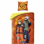 Set letto - NARUTO - Naruto e Kakashi - Microfibra - 1 copripiumino 140 x 200 cm + 1 federa 63 x 63 cm
