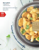 Padella per saltare - Adatta a tutti i piani cottura, inclusa l'induzione - ARTHUR MARTIN - AM9910 - Rivestimento in ceramica - Ø 24 cm - Coperchio e cestello in acciaio inox - Talpa - immagine 3