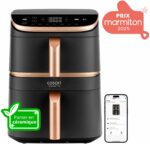 Friggitrice senza olio COSORI - Turbo Tower Pro Smart - Capacità 10,8 l - 2 vasche - 7 programmi - 2630 W - Nero