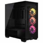 Case per PC - CORSAIR - Mid-Tower in vetro temperato 3500X LXR LINK - 3 ventole RGB a rotore inverso - Bianco