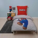 Completo letto reversibile - MARIO BROS - Mario e Luigi - Microfibra - 1 copripiumino 140 x 200 cm + 1 federa 63 x 63 cm - immagine 4
