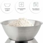 Bilancia da cucina digitale - ADE - HANNA - Acciaio inossidabile/Plastica - 23 x 16,5 cm - Include 3 batterie AAA - immagine 2