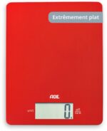 Bilancia da cucina digitale - ADE - LEONIE - Plastica ABS - 22 x 17 cm - Include 1 batteria Cr 2032 - Rosso