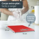 Bilancia da cucina digitale - ADE - LEONIE - Plastica ABS - 22 x 17 cm - Include 1 batteria Cr 2032 - Rosso - immagine 4