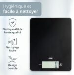 Bilancia da cucina digitale - ADE - LEONIE - Plastica ABS - 22 x 17 cm - Include 1 batteria Cr 2032 - Nero - immagine 2