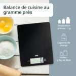 Bilancia da cucina digitale - ADE - LEONIE - Plastica ABS - 22 x 17 cm - Include 1 batteria Cr 2032 - Nero - immagine 6