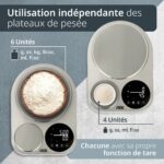 Bilancia da cucina digitale per due - ADE - ISABELLA - Acciaio inox/Plastica - 23x16,5 cm - Include 3 batterie AAA - immagine 3