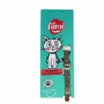 Collare per gatti - AIME - Brillante - Nylon rosso, campanellino argentato