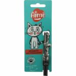 Collare per gatti - AIME - Sky mirror copper - Blu notte, borchie dorate, campanellino dorato