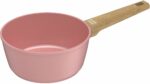 Set di 3 pentole - Adatto a tutti i piani cottura, inclusa l'induzione - ARTHUR MARTIN - AM0702 - Rivestimento in ceramica - Ø 16-18-20 cm - Rosa - immagine 5