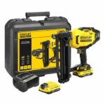 Chiodatrice di finitura a batteria + 2 batterie da 2 Ah + caricabatterie - 18 V - Stanley Fatmax - SFMCN616D2K-QW - Chiodi da 25 a 64 mm