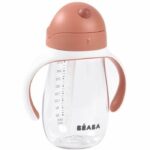 Tazza con cannuccia - BEABA - 300 ml - Terracotta - immagine 3