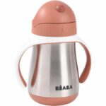 Tazza con cannuccia - BEABA - Acciaio inossidabile - 250 ml - Terracotta