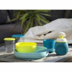 BEABA Servizio da tavola in silicone 4 pezzi - blu - immagine 5