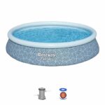Kit piscina gonfiabile BESTWAY - Fast Set - 396 x 84 cm - Rotonda (filtro a cartuccia, 1 cartuccia)
