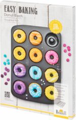 Teglia per ciambelle - BIRKMANN - EASY BAKING - Acciaio al carbonio - Antiaderente - 12 stampi - Ø7cm, 37 x 26 x 2 cm - immagine 4