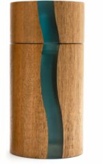 Macina sale - BISETTI - POSITANO - 13 cm - Acacia / Resina blu
