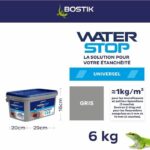 Membrana impermeabilizzante - BOSTIK - Waterstop - Riparazione perdite - Secchio da 6 kg - Grigio - immagine 2
