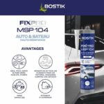 Sigillante per auto/nautica - BOSTIK - Fixpro MSP 104 - Adesivo e sigillante - Resistente alle intemperie e all'acqua di mare - Bianco - 290 ml - immagine 4