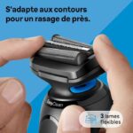 Rasoio elettrico - BRAUN - SERIES 5 51-B1000s - Durata della batteria 50 min - Nero/Blu - Testina lavabile - immagine 3
