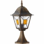 Janel Outdoor Terminal, Dore Black, E27 Max 60W, Bulb non incluso - immagine 4