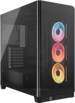 Case per PC - CORSAIR - FRAME 4500X LX-R RGB Mid-Tower in vetro temperato - 2 radiatori - Nero