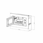 Forno a microonde da incasso - CONTINENTAL EDISON - CEMO20EBM2 - 1280 W - L59,5 x A38,5 x P35,3 cm - 20L - Nero - immagine 4