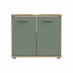 CHAMP - Mobile sottolavello - 2 ante - 69,9 x 28,9 x 62 cm - Rovere Artisan / Verde salvia - FORTE - immagine 3