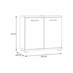 CHAMP - Mobile sottolavello - 2 ante - 69,9 x 28,9 x 62 cm - Rovere Artisan / Verde salvia - FORTE - immagine 6