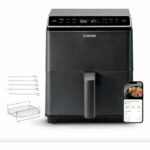 Friggitrice senza olio COSORI - Dual Blaze Chef Edition - Capacità 6,4 l - 12 programmi - 5 spiedini e 1 griglia - 1700 W - Nero