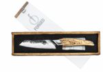 Coltello Santoku - FORGIATO - KATAI - Acciaio VG10 - Manico in Radica - L 14 cm - immagine 3