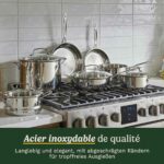 Set di pentole - Adatto a tutti i piani cottura, inclusa l'induzione - CUISINART - 77-11G - Acciaio inossidabile - 11 pezzi - immagine 4