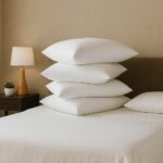 DODO - Set di 4 cuscini grandi morbidi - 60 x 60 cm - 100% poliestere VOLUPT'AIR - Bianco - immagine 2