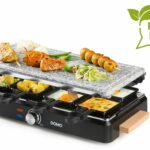Macchina per raclette - DOMO - DO9262G - 8 persone - Pietra di cottura - Grill - 1400 W