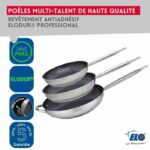 Set di 3 padelle per induzione - ELO - Professional - Acciaio inox 18/10 ELODUR - Ø 24-28 e 32 cm - immagine 4