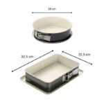 DR oeTKER Back Trend Tortiera a cerniera e tortiera rettangolare a cerniera - 28 cm e 28 x 18 cm - immagine 4