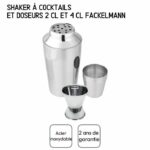 Set shaker per cocktail in acciaio inox da 400 ml e dispenser per alcolici da 2 e 4 cl - FACKELMANN - Bar Concept - immagine 5