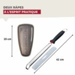 Duo Grattugia Scorza e Grattugia Parmigiano - FACKELMANN - Acciaio Inox - 42 e 19 cm - immagine 2