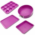 Set di 4 stampi - FACKELMANN - Tasty Pâtisserie - da 23 a 38 cm - Fucsia