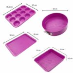 Set di 4 stampi - FACKELMANN - Tasty Pâtisserie - da 23 a 38 cm - Fucsia - immagine 3