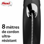 Guinzaglio Flexi Classic Cord M nero 8 metri - immagine 5
