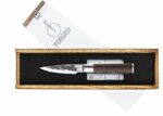 Coltello per verdure - FORGIATO - SEBRA - Acciaio giapponese 440C - Manico in legno di Dalbergia - L 8,5 cm - immagine 2