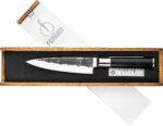 Coltello da chef - FORGIATO - SEBRA - Acciaio giapponese 440C - Manico in legno di Dalbergia - Lunghezza 16 cm - immagine 2