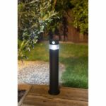 Paletto solare - GALIX - G4585C - Alta luminosità - Acciaio inox con rilevatore - H50 cm - 150 Lumen