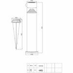 Paletto solare - GALIX - G4585C - Alta luminosità - Acciaio inox con rilevatore - H50 cm - 150 Lumen - immagine 3