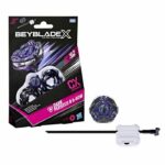 Beyblade X, Starter Pack Dark Perseus B 6-80W CX con trottola di tipo difensivo e lanciatore, per età 8+