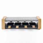 Apparecchio per raclette/grill HKoeNIG - 8 persone - Design in legno - Superficie di cottura 38x19,5 cm - Potenza 1200 W
