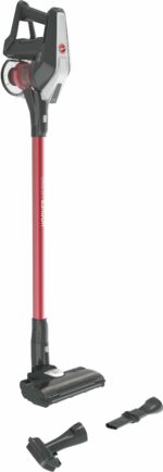 Aspirapolvere a batteria - HOOVER HF322TH - Alimentazione 22V - Autonomia 40 min - Contenitore polvere 0,7L - Nero/Rosso - immagine 2