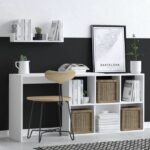 Elegante scrivania da studio - JACK - Bianco / Rovere - 145 x 74 x 45 cm